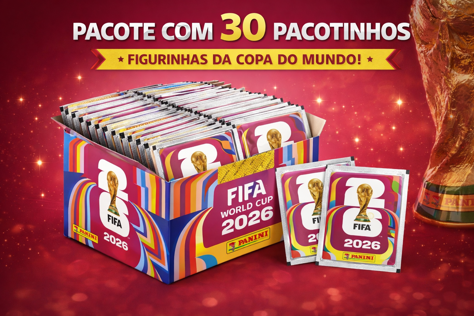 Pacote de figurinhas Copa do mundo 2026 Oficiais
