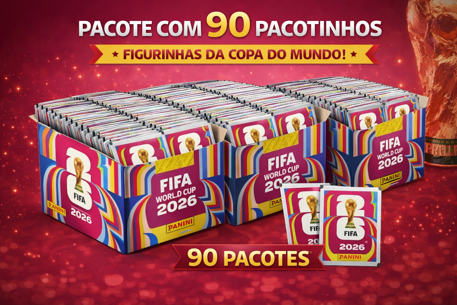Pacote de figurinhas Copa do mundo 2026 Oficiais
